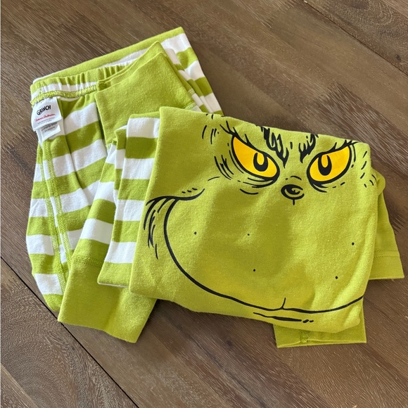 Hanna Andersson Adult Dr. Seuss Grinch Long John Pajama Set - Picture 4 of 12
